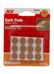 Ace Adhesive Cork Pads, 24 Piece, Beige