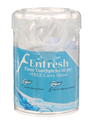 Enfresh Floss Toothpicks White, 50 Pieces