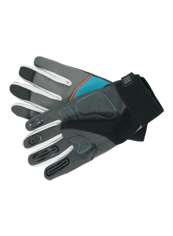 Gardena Medium Tool Gloves, Grey/Blue/Orange