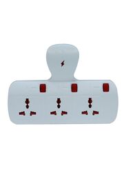 Oshtraco 3 Way Universal Extension T-Socket, White/Red