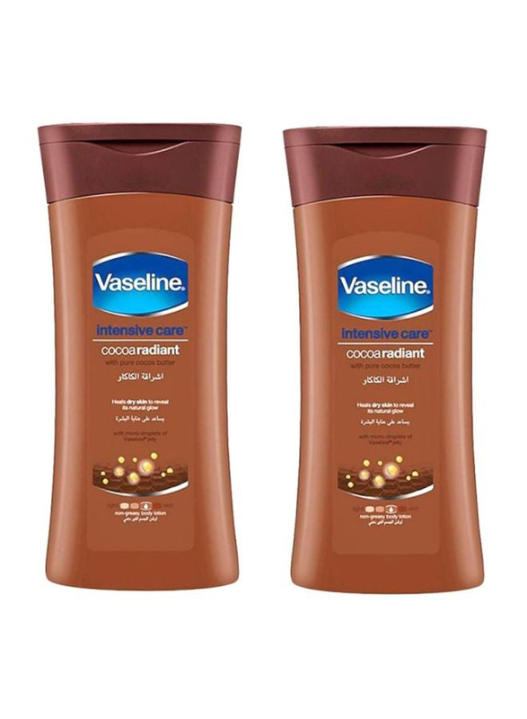 Vaseline Cocoa Radiant Body Lotion, 2 x 400ml