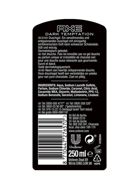 Axe Dark Temptation Body Wash, 250ml