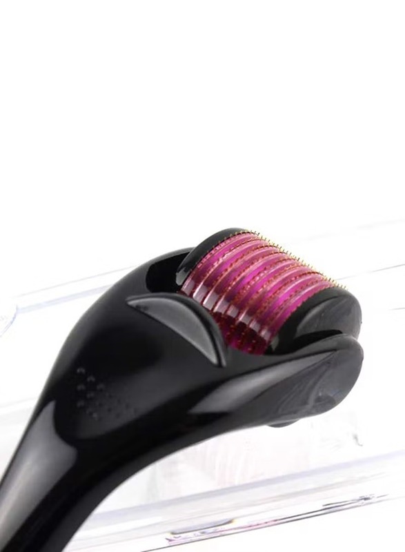 Derma Roller Micro Needle for Face Wrinkles & Hair Loss Treatment, 1.0mm, Black/Pink