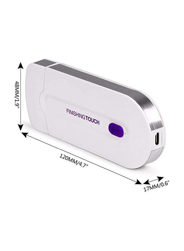 Finishing Touch Yes Ladies Electric Shaver Trimmer, White/Purple