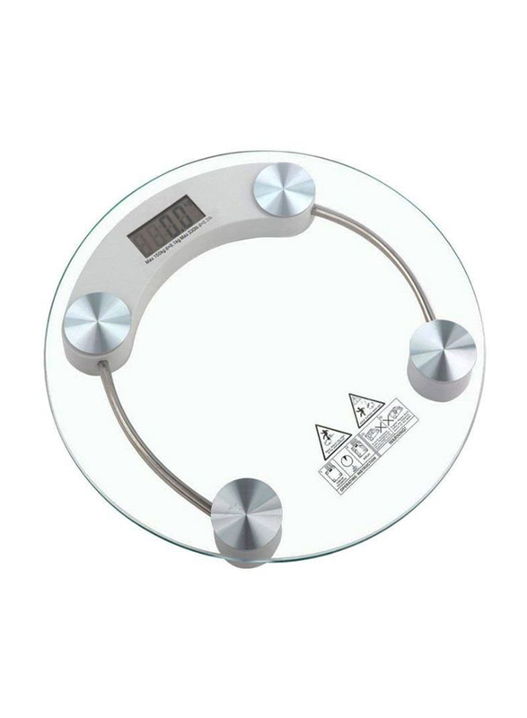 Fancy Dress Wale Round Shape Digital Body Weight Scale, White