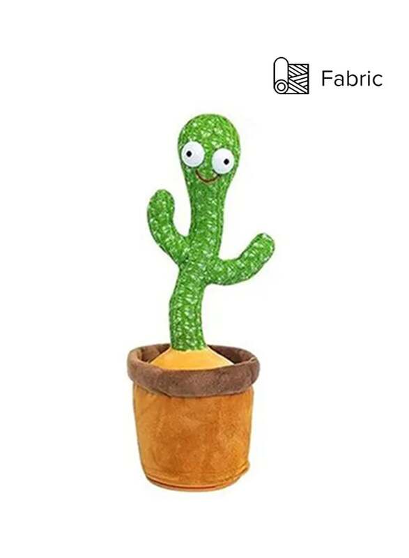 XiuWoo Electric Dancing, Singing, Recording Cactus Plush Toy with 60 English Songs for Ages 1+