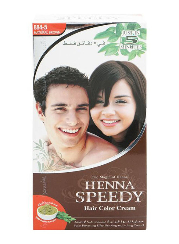 Henna Speedy Hair Colour Cream, 120gm, Natural Brown 884-5