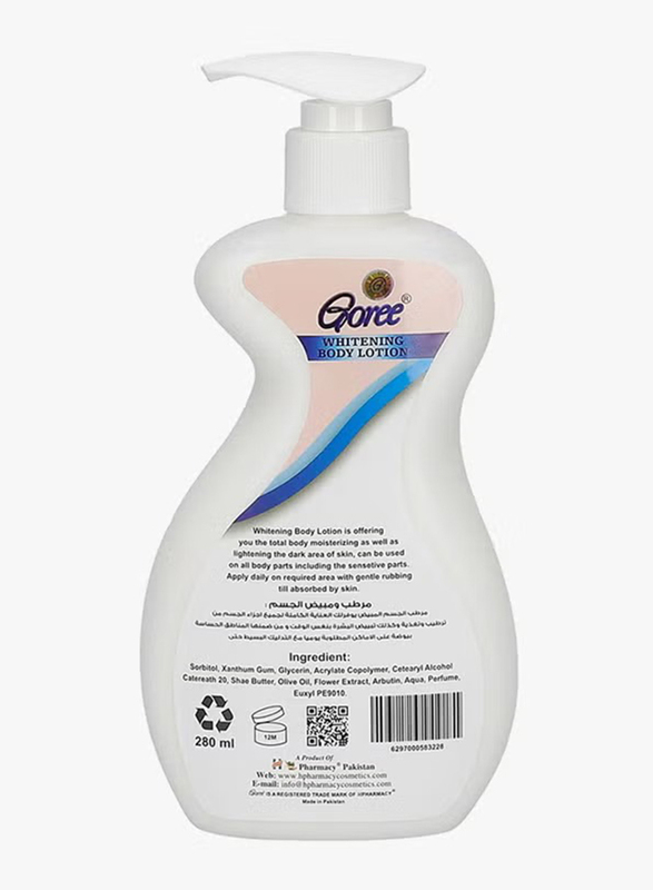 Goree SPF30 Whitening Body Lotion, 280ml