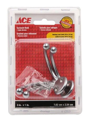Ace 2-Piece Double Garment Hook, 76mm, Multicolour