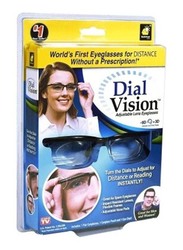 Dial Vision Adjustable Lens Eye Variable Focus Distance Zoom Glasses, Black