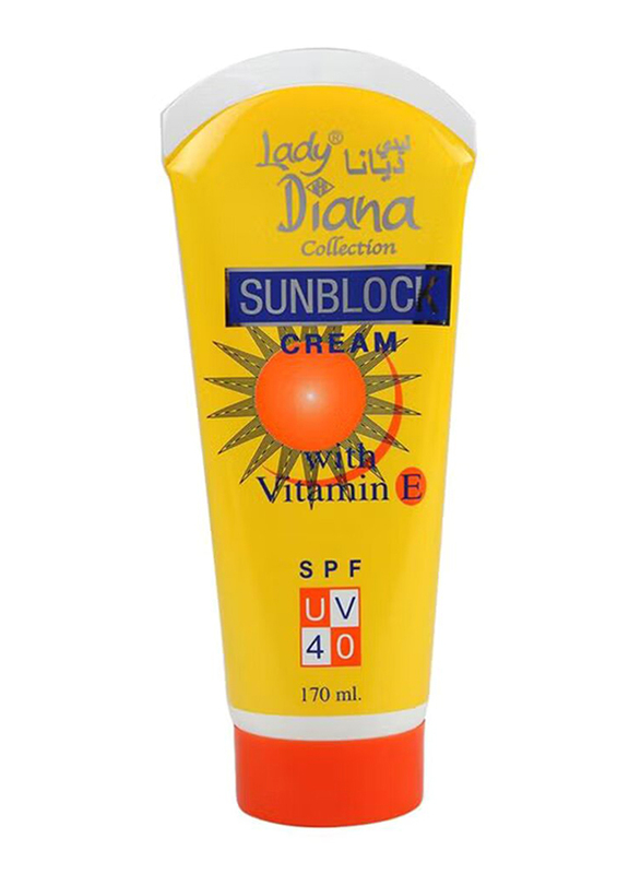 Lady Diana Sunblock and Whitening Lotion with Vitamin E SPF 40, 170ml
