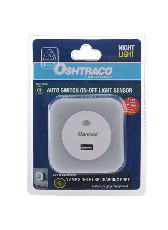 Oshtraco Automatic Sensored Night Light, 10mm, White