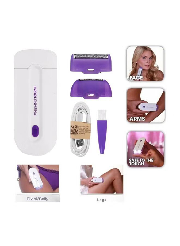 Finishing Touch Electric Laser Epilator, White/Purple