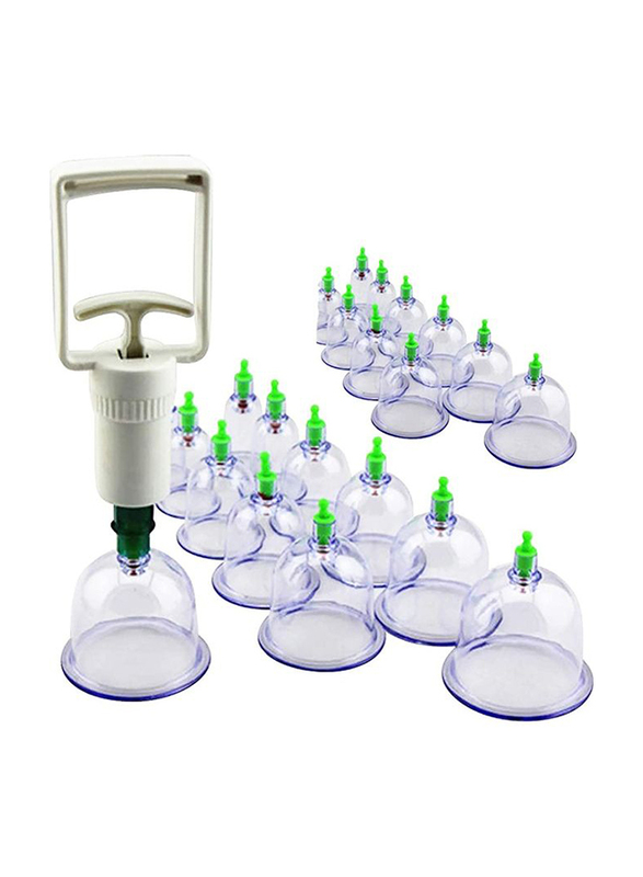 Cupping Therapy Hijama Cups Set with Pumping Handle, 24 Pieces