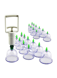 Cupping Therapy Hijama Cups Set with Pumping Handle, 24 Pieces