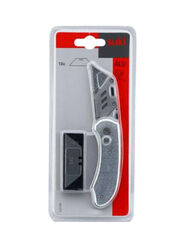 Suki 1-Piece Folding Trapezoid Back Knife, Silver/Grey