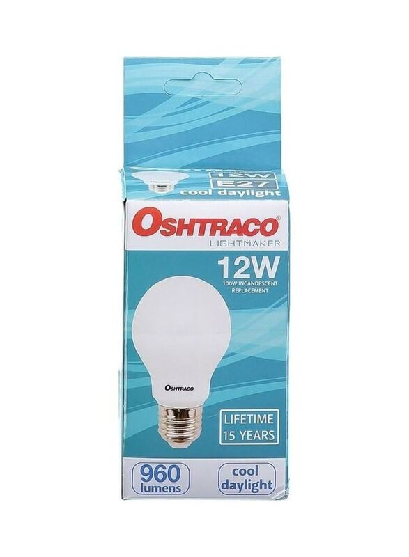 Oshtraco 12W Cool Daylight LED Bulb, White