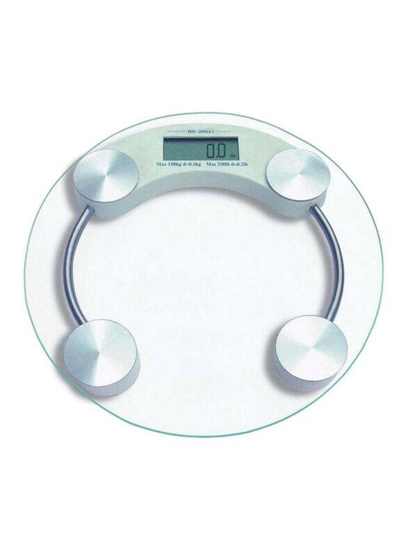 

Generic Digital Glass Top Digital Weighing Scale, Silver/Clear