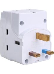 Oshtraco 3-Way Switched Multiway Adaptor, White