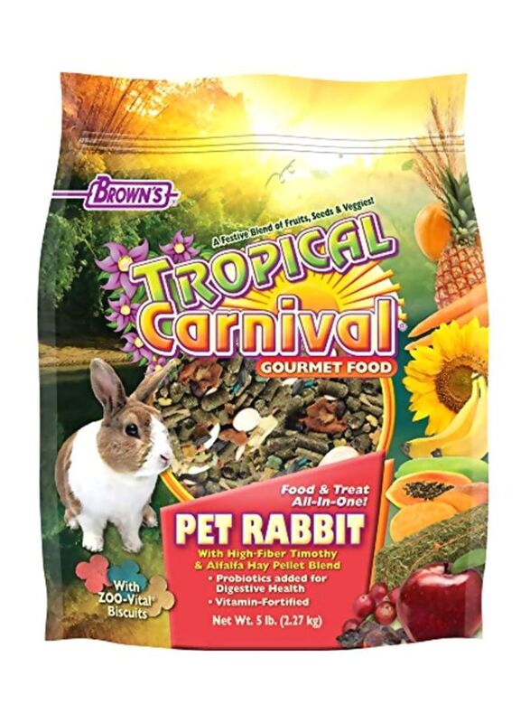 Browns Tropical Carnival Pet Rabbit Gourmet Dry Food, 2.27Kg