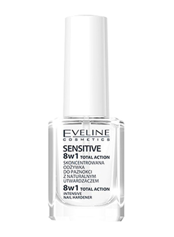 Eveline Cosmetics 8w1 Total Action Intensive Nail Hardener, White