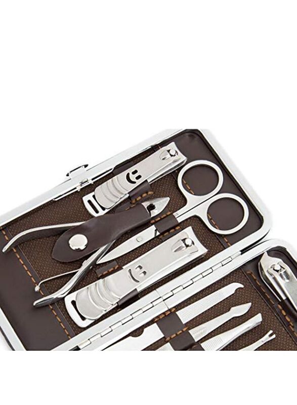 QQCUTE 12-Piece Manicure and Pedicure Set, Silver