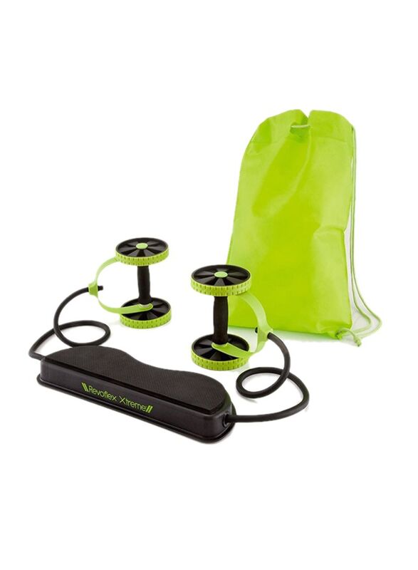 Revoflex Xtreme Resistance Workout Machine with Carrying Case, 18 x 9 x 4cm, Black/Green