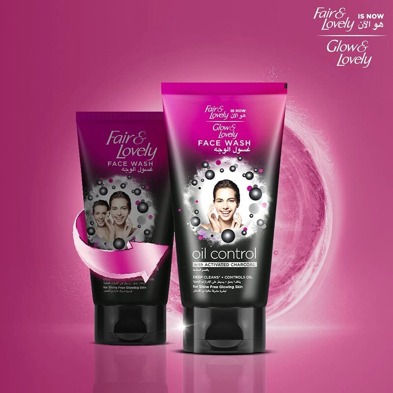 Glow & Lovely Fair & Lovely Formerly Face Wash with Activated Charcoal, 150ml