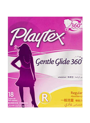 Playtex Regular Gentle Glide 360 Tampons, 18 Pieces