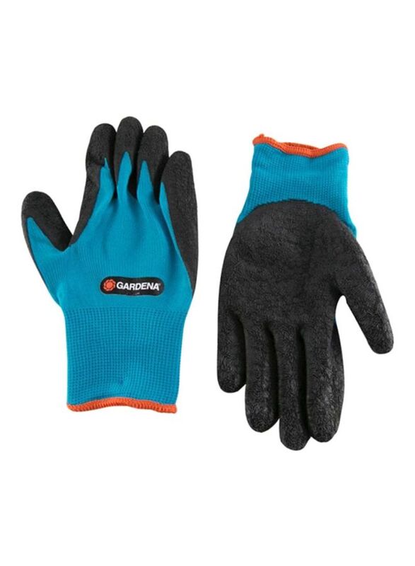 Gardena M/8 Gardening Gloves, Blue/Black/Orange