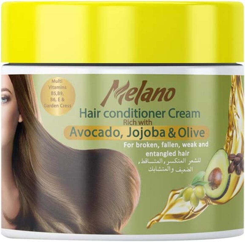 Melano Cream Rich with Avocado Jojoba Olive Oil Hair Conditioner, 400g