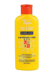 Lady Diana Face And Body Sunblock And Whitening Lotion SPF 40, 200ml