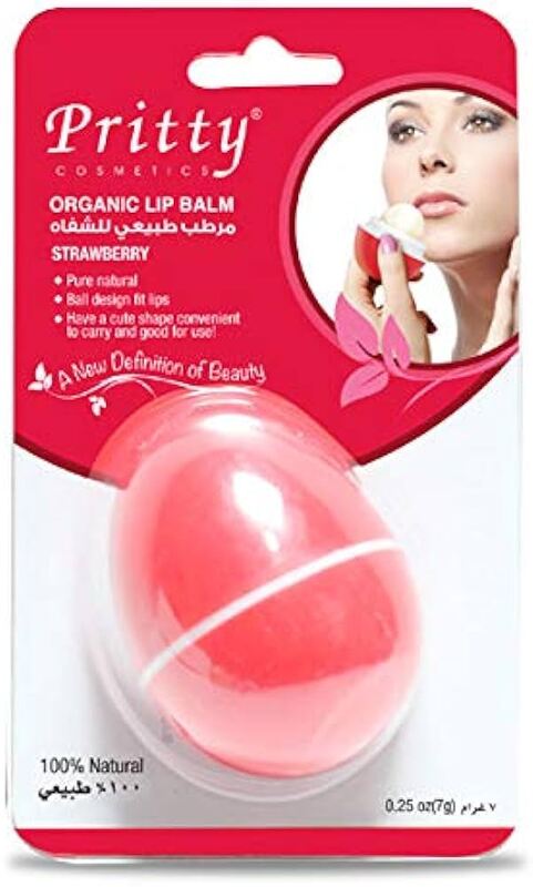 Pritty Cosmetics Organic Lip Balm  Strawberry 1 Pc