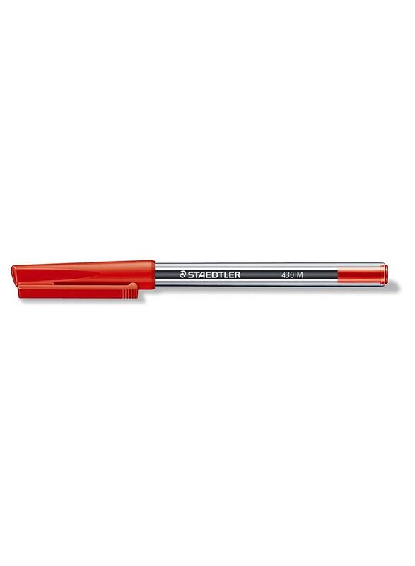 Staedtler Stick 430 Ballpoint Pen, 10 Pieces, Red