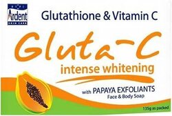 Gluta C Papaya Whitening Bar Soap with Glutathione & Vitamin C, 3 x 135g