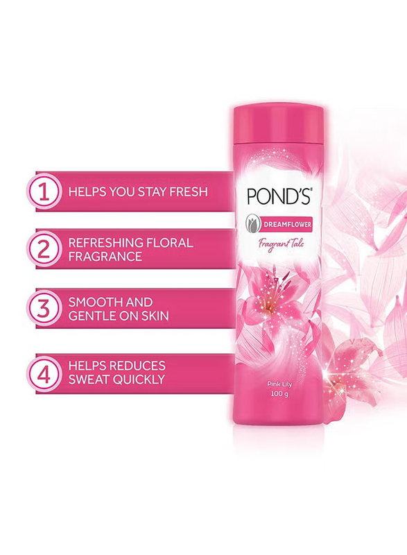 Pond's Dream Flower Fragrant Talc, 200gm, White