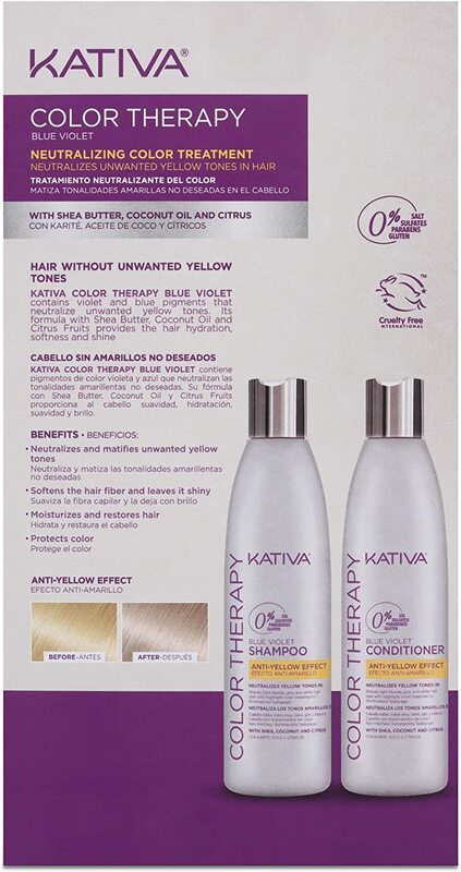 Kativa Color Therapy Blue Violet Shampoo & Conditioner Set, 2 Pieces