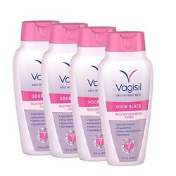 Vagisil Odor Block Daily Intimate Wash for Women, 4 x 12oz