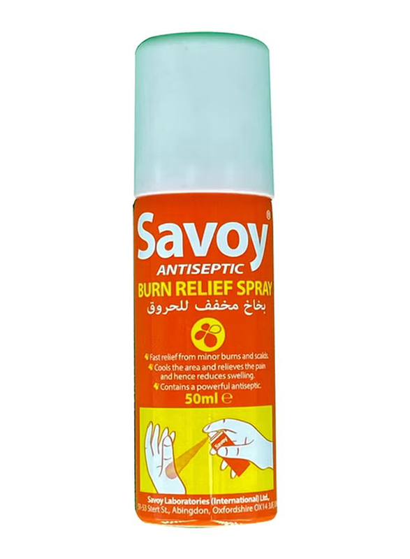 Savoy Antiseptic Burn Relief Spray, 50ml