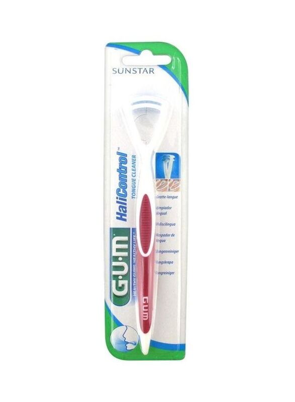 Butler Hali Control Dual Action Gum Tongue Cleaner, Red/White