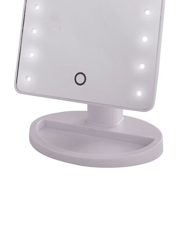 Makeup Mirror with LED Lights, White