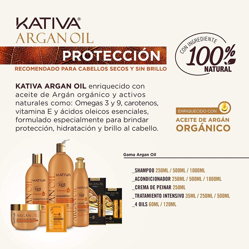 Kativa Argan Oil Shampoo, 1000ml