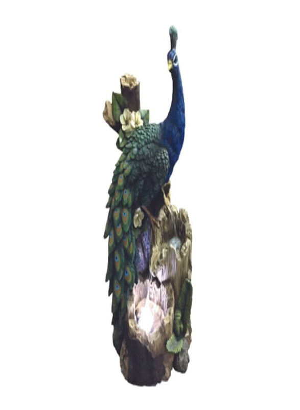 

Generic HT Peacock On Tree Trunk Fountain, Multicolour