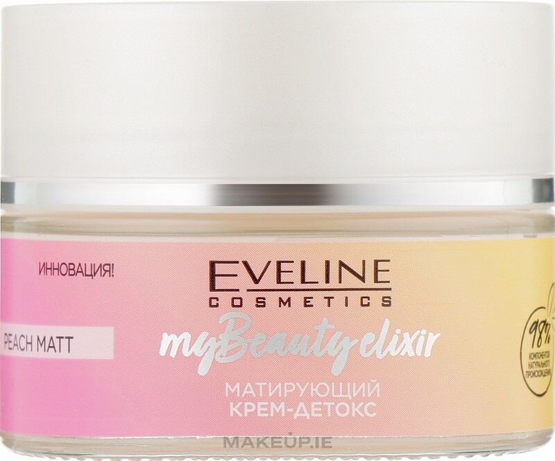 

Generic Eveline Cosmetics My Beauty Elixir Peach Matt Mattifying & Detoxifying Cream 50ml