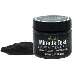 Miracle Teeth Whitener with Activated Coconut Charcoal Powder, 20g