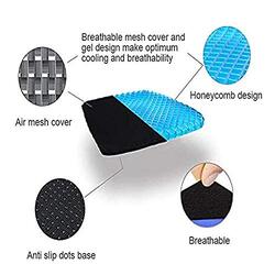 Premium All Gel Orthopaedic Seat Cushion Pad for Car, Office Chair, Wheelchair, or Home Pressure, Blue