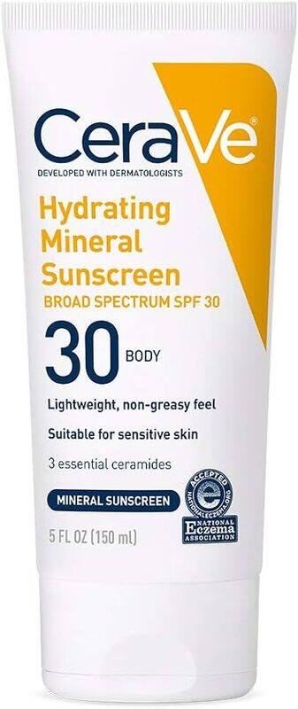 

Generic CeraVe hydrating mineral sunscreen