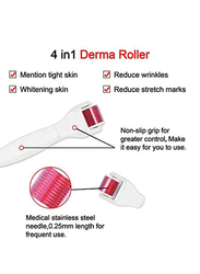 Derma Roller 4 in 1 Titanium Micro Needles with Travel Kit, Set