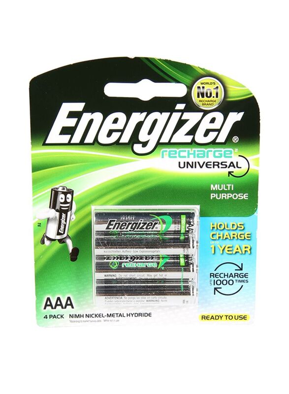 Energizer AAA Batteries, 4 Piece, Black/Green
