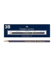 Faber-Castell 12 Pieces Goldfaber 1221 Graphite Pencil, Blue/Gold